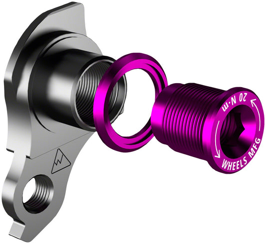 Wheels Manufacturing Universal Derailleur Hanger - 404-7, For Frames designed to accept SRAM UDH, Black/Purple