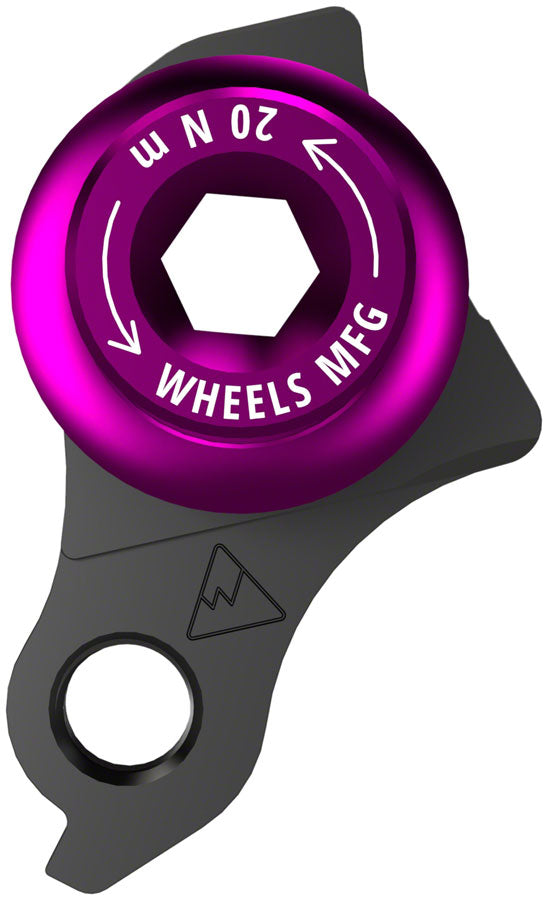 Wheels Manufacturing Universal Derailleur Hanger - 487-7, For Trek ABP MTB Frames designed to accept SRAM UDH, Black/Purple