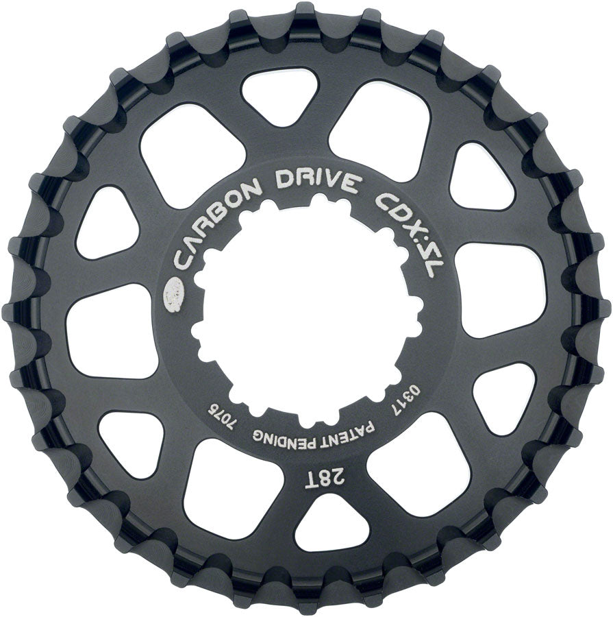 Gates Carbon Drive CDX:SL CenterTrack Freehub 9-Spline Rear Sprocket - 28t, Shimano 9-Spline, Black