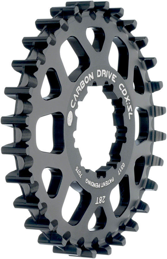 Gates Carbon Drive CDX:SL CenterTrack Freehub 9-Spline Rear Sprocket - 28t, Shimano 9-Spline, Black