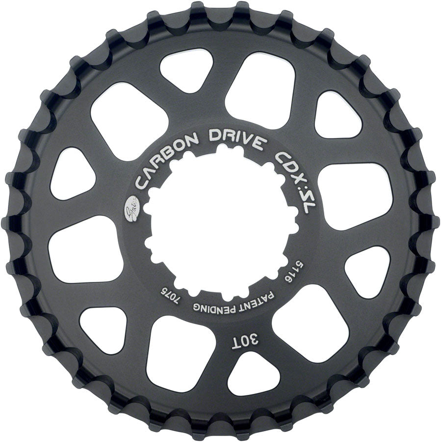 Gates Carbon Drive CDX:SL CenterTrack Freehub 9-Spline Rear Sprocket - 30t, Shimano 9-Spline, Black