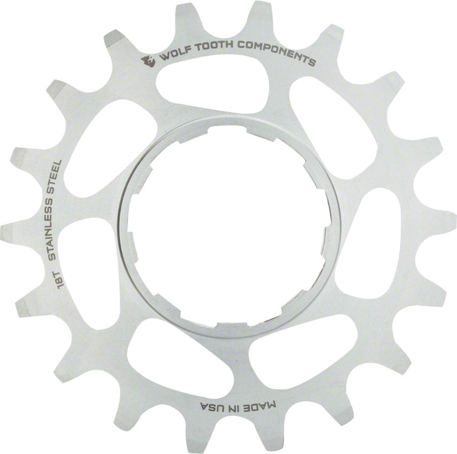 Wolf Tooth Single Speed Stainless Steel Cog: 16T, Compatiblewith 3/32" Chains