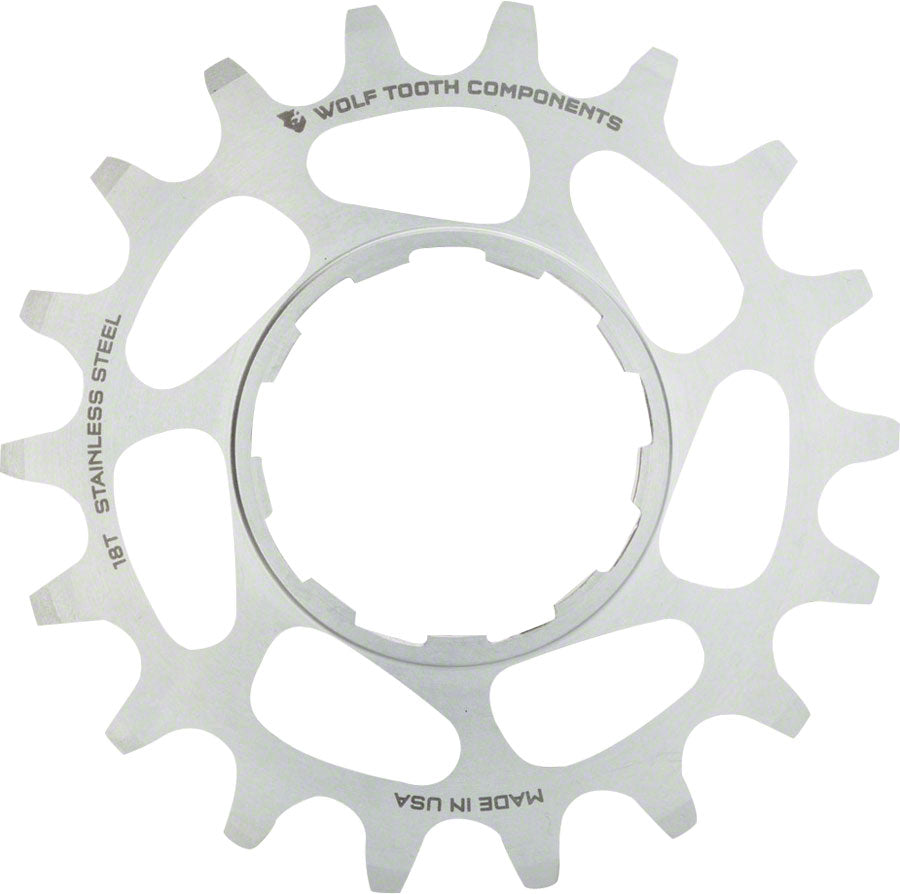 Wolf Tooth Single Speed Stainless Steel Cog - 20t, Compatible with 3/32" Chains