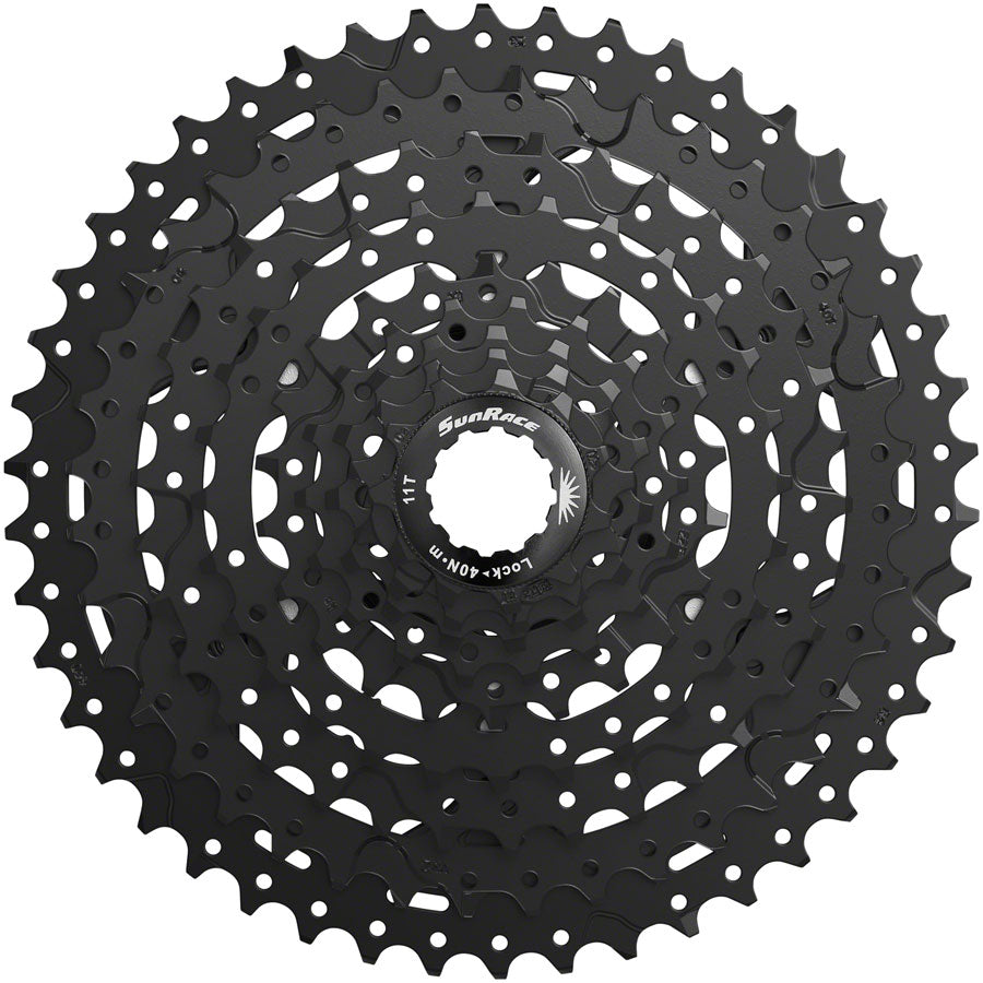 SunRace M993 Cassette - 9 Speed, 11-46t, Alloy Spider and Lockring, ED Black
