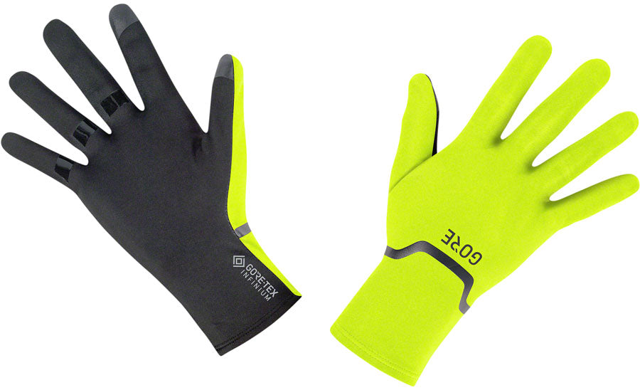 GORE GORE-TEX INFINIUM Stretch Gloves - Yellow/Black, Full Finger, Small