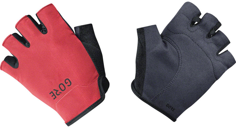 GORE C3 Short Gloves - Black/Hibiscus Pink, Short Finger, Large