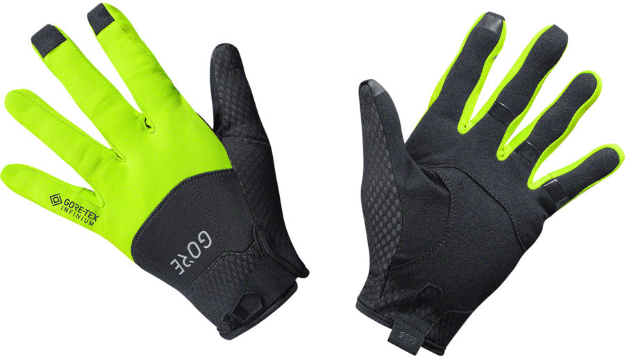 GORE C5 GORE-TEX INFINIUM Gloves - Black/Neon Yellow, Full Finger, Medium