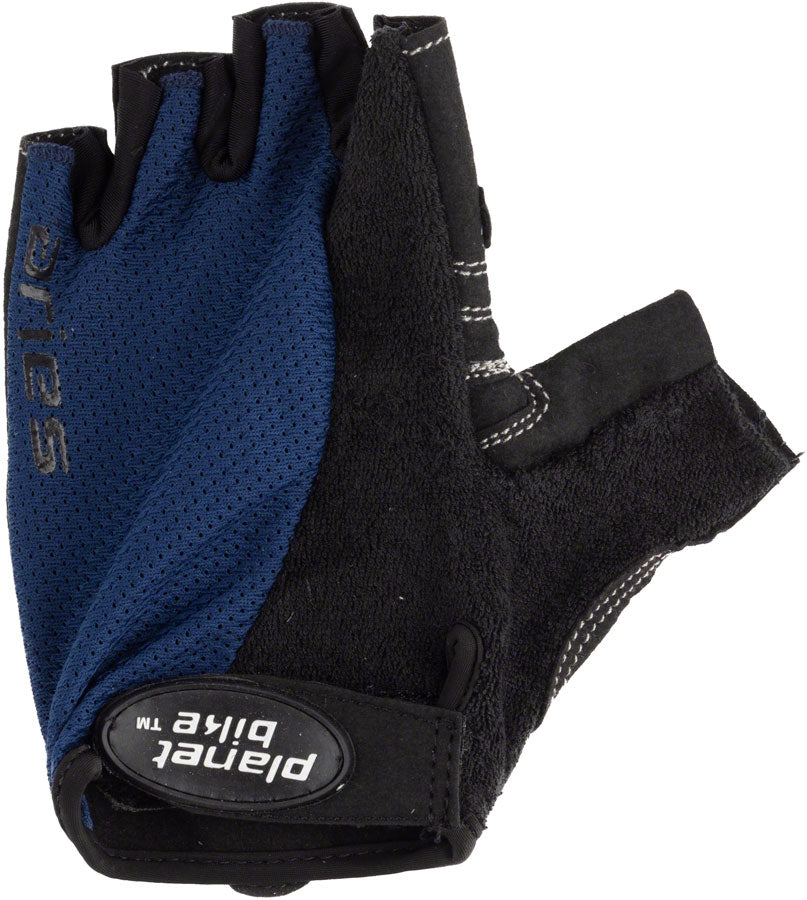Planet Bike Aries Gloves - Black/Blue, Short Finger, Large