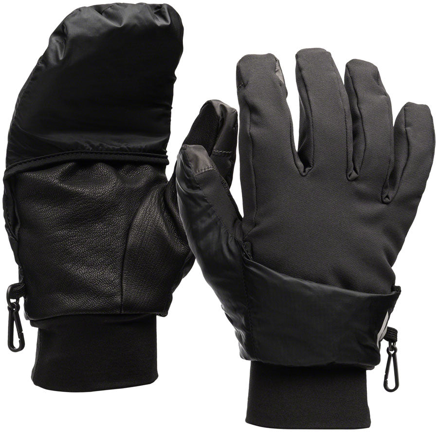 Black Diamond Wind Hood Softshell Gloves - Smoke, Full Finger, Small