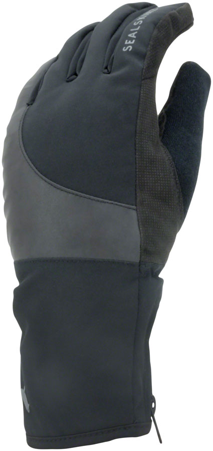 SealSkinz Waterproof Cold Weather Reflective Cycle Gloves - Black, Full Finger, Large