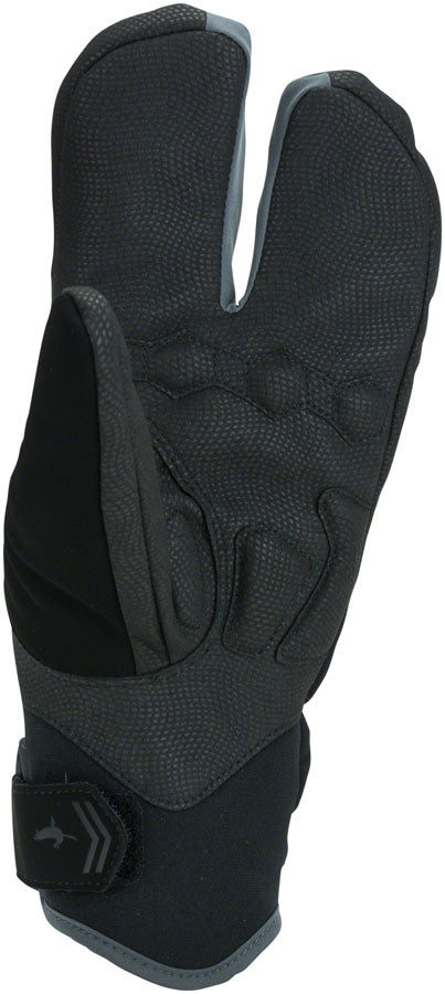 SealSkinz Extreme Cold Weather Cycle Split Finger Gloves - Black/Gray, Full Finger, Small
