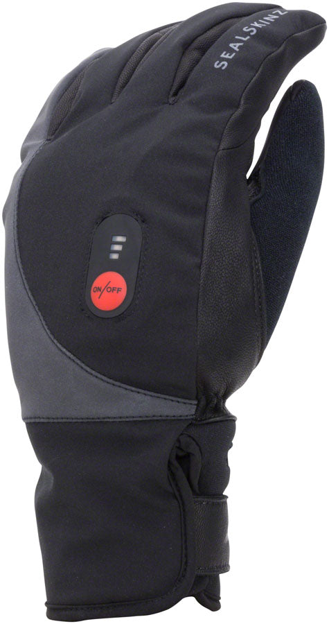 SealSkinz Waterproof Heated Cycle Gloves - Black, Full Finger, X-Large