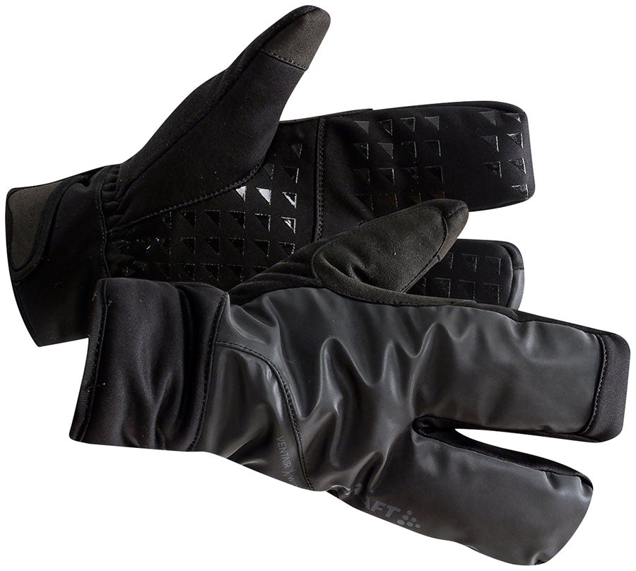 Craft Siberian 2.0 Split Finger Gloves - Black, Full Finger, Small