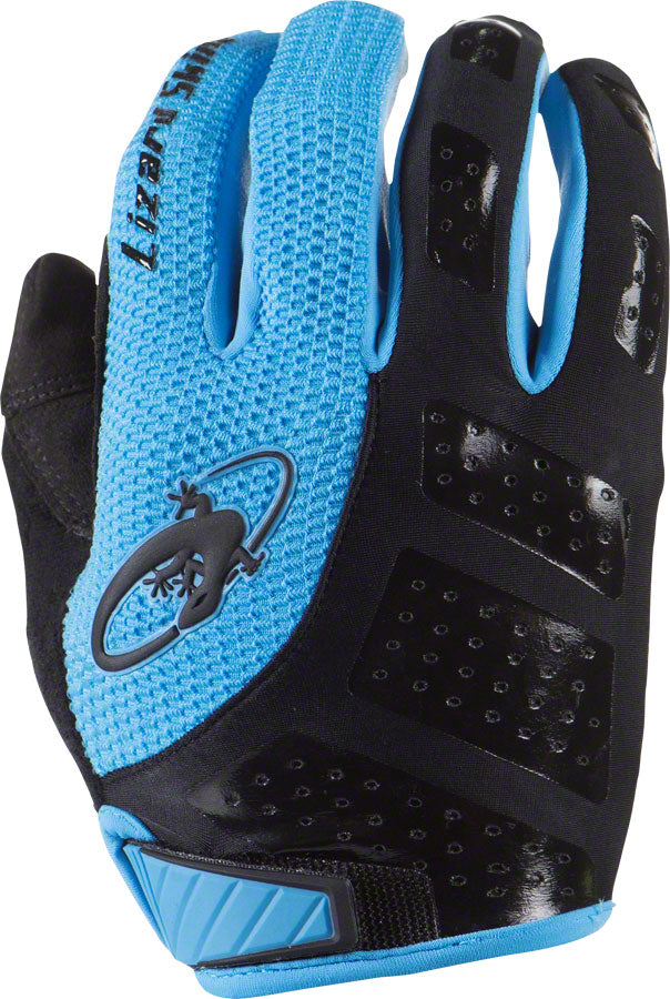 Lizard Skins Monitor SL Gloves - Jet Black/Electric Blue, Full Finger, Large