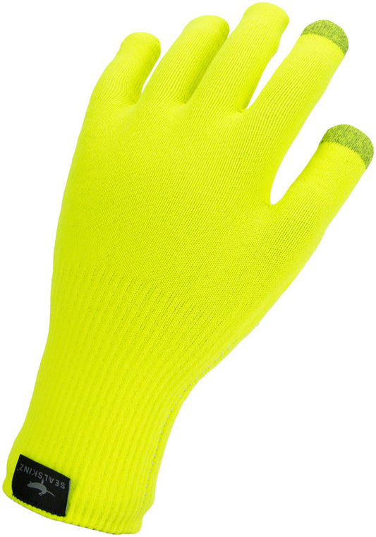 SealSkinz Waterproof All Weather Knit Glove - Neon Yellow, Full Finger, Large