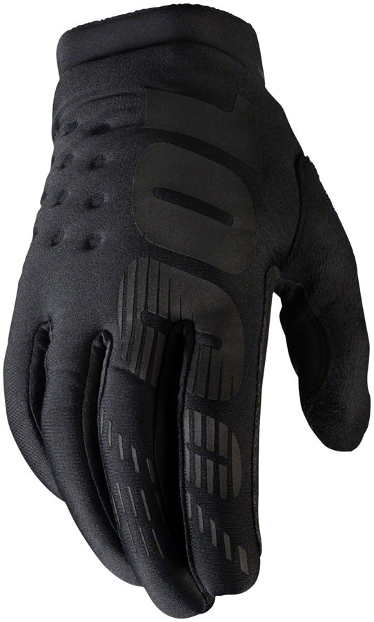 100% Brisker Gloves - Black, Full Finger, Women's, Medium