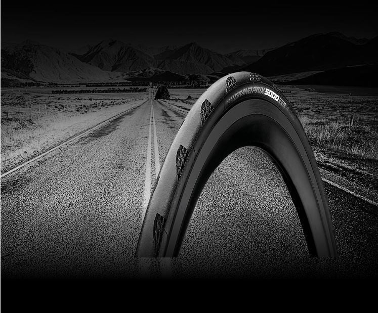 Continental Grand Prix 5000 Tire 700 x 23 Clincher Folding Black BlackChili Vectran Breaker LazerGrip ACT