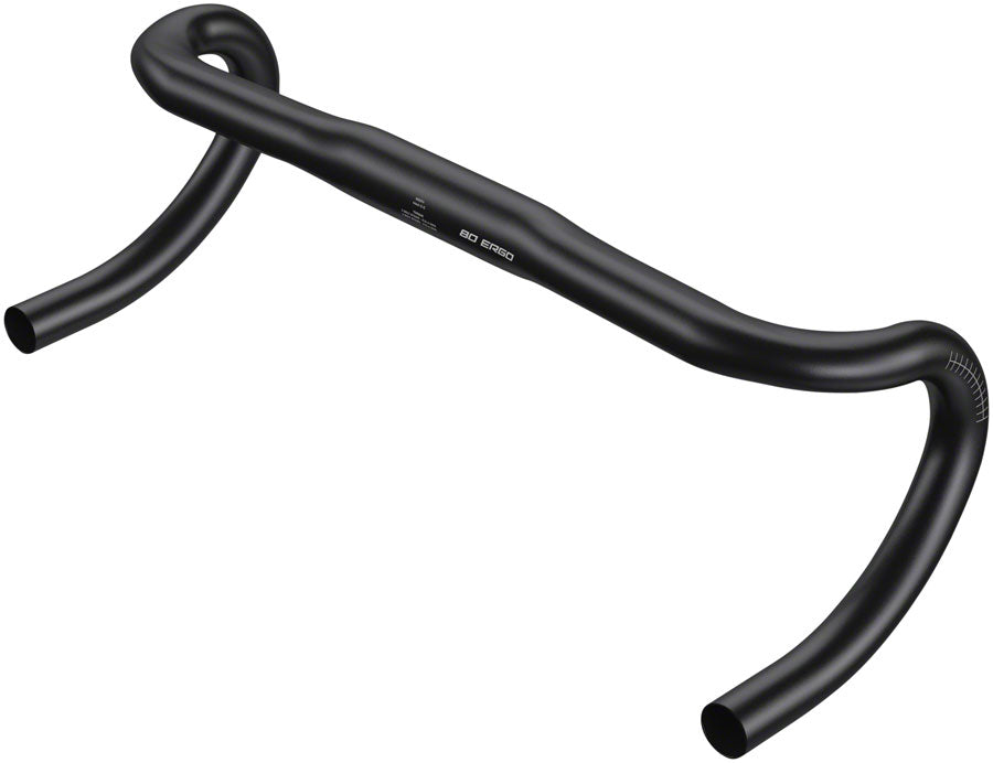 Zipp Service Course 80 Ergo Drop Handlebar - Aluminum, 31.8mm, 38cm, Bead Blast Black, A2