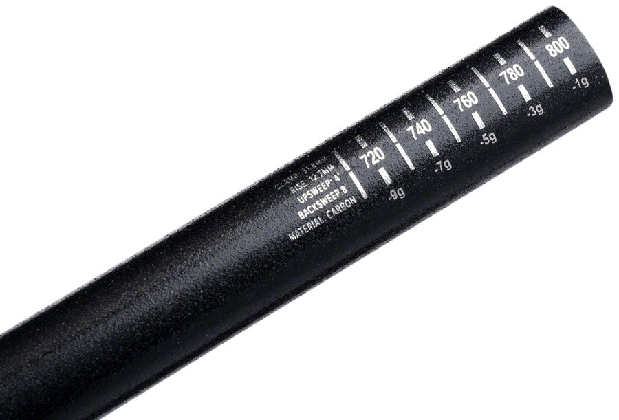 ProTaper C25 Handlebar - 810mm, 12mm Rise, 31.8mm, Carbon, Polish Black/Chrome