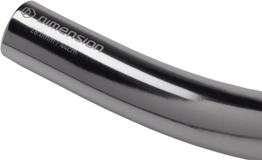 Dimension Short Drop Handlebar - Aluminum, 26mm, 44cm, Silver