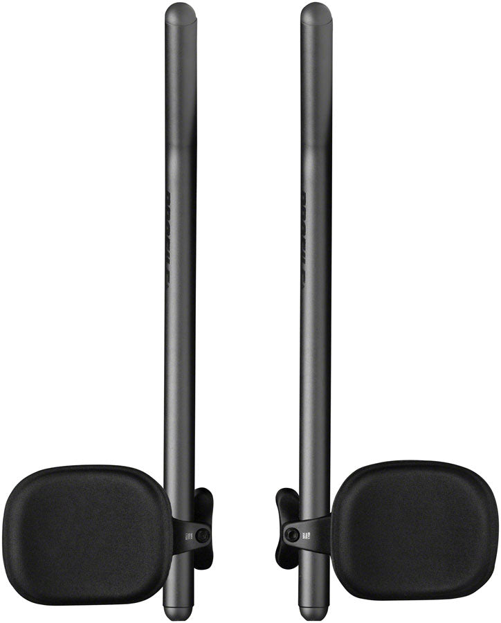 Profile Design Sonic Ergo 35a Shallow Ski-Bend Aluminum Aerobar: Long 400mm Extension, Sonic Bracket, Ergo Armrest, Black