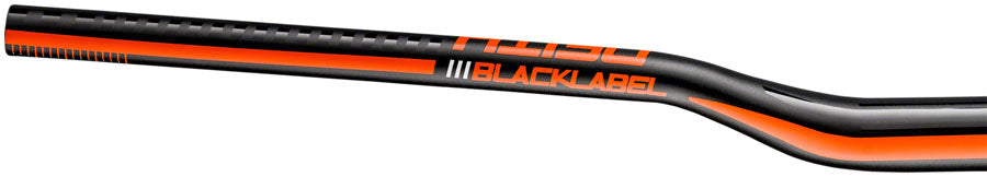 DEITY Blacklabel 800 Handlebar: 25mm Rise, 800mm Width, 31.8 Clamp, Black w/ Orange