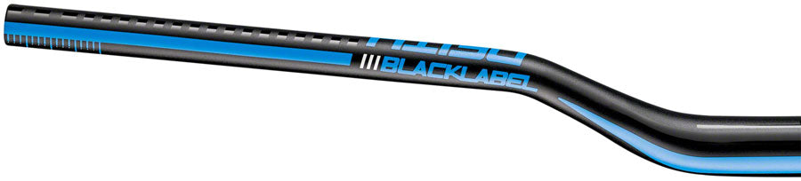 DEITY Blacklabel 800 Handlebar: 38mm Rise, 800mm Width, 31.8 Clamp, Black w/ Blue