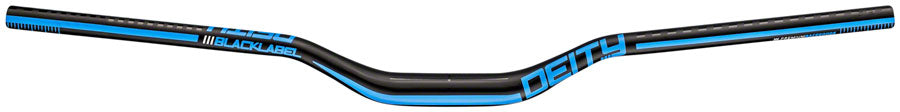 DEITY Blacklabel 800 Handlebar: 38mm Rise, 800mm Width, 31.8 Clamp, Black w/ Blue