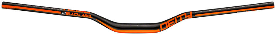 DEITY Blacklabel 800 Handlebar: 38mm Rise, 800mm Width, 31.8 Clamp, Black w/ Orange