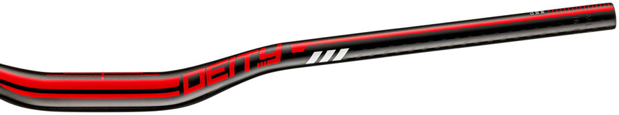 DEITY Skyline 787 Handlebar: 25mm Rise, 787mm Width, 31.8 Clamp, Black w/ Red