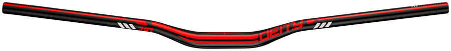 DEITY Skyline 787 Handlebar: 25mm Rise, 787mm Width, 31.8 Clamp, Black w/ Red