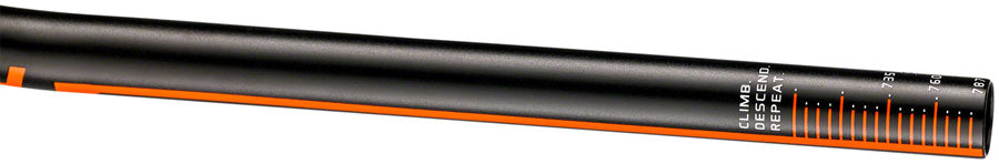 DEITY Skyline 787 Handlebar: 25mm Rise, 787mm Width, 31.8 Clamp, Black w/ Orange