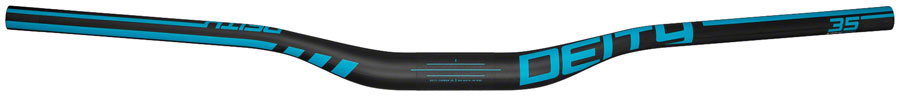 DEITY Speedway 35 Handlebar - Carbon, 30mm Rise, 810mm Width, 35mm Clamp, Black w/Turquoise