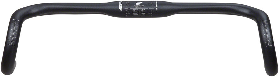 Spank Wing 12 Vibrocre Drop Handlebar - Aluminum, 31.8mm, 44cm, Black