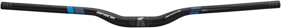 Spank Spike 800 Vibrocore Riser Handlebar: 31.8, 800mm, 30mm Rise Black/Blue