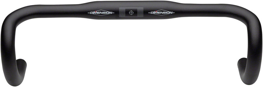 Dimension Flat Top Shallow Drop Handlebar - Aluminum, 31.8mm, 38cm, Black