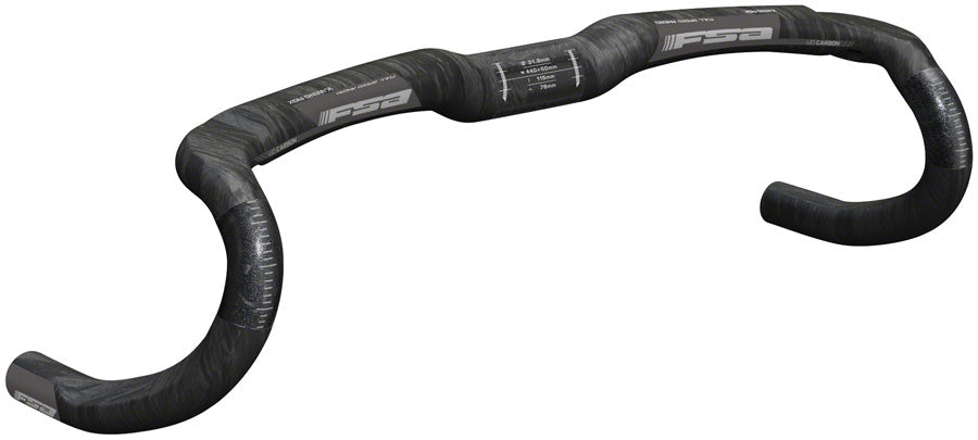 Full Speed Ahead K-Wing AGX Drop Handlebar - Carbon, 31.8mm, 46cm, Carbon