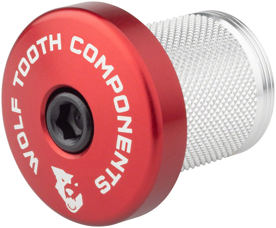 Wolf Tooth Compression Plug with Integrated Spacer Stem Cap, Red