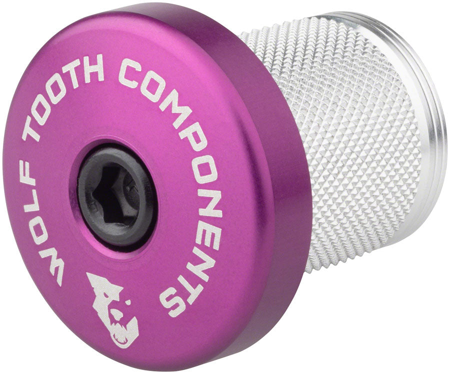 Wolf Tooth Compression Plug with Integrated Spacer Stem Cap, Purple