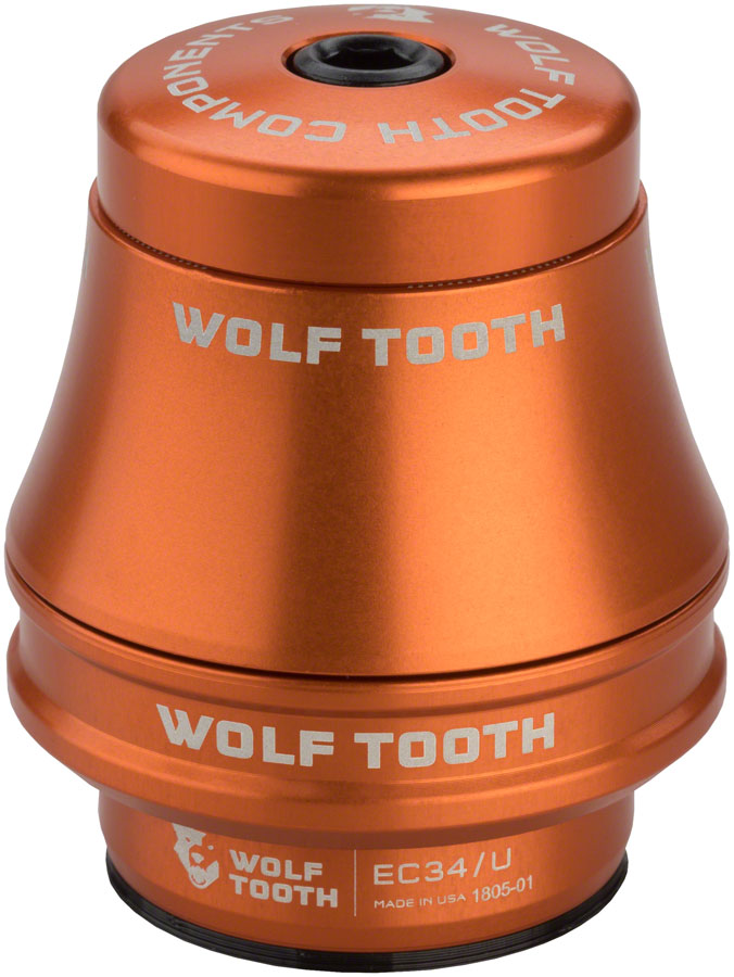 Wolf Tooth Premium Headset - EC34/28.6 Upper, 35mm Stack, Orange