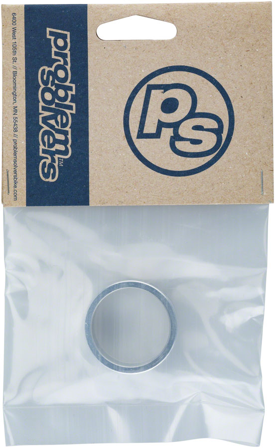 Problem Solvers Headset Stack Spacer - 28.6, 15mm, Aluminum, Silver, Sold Each