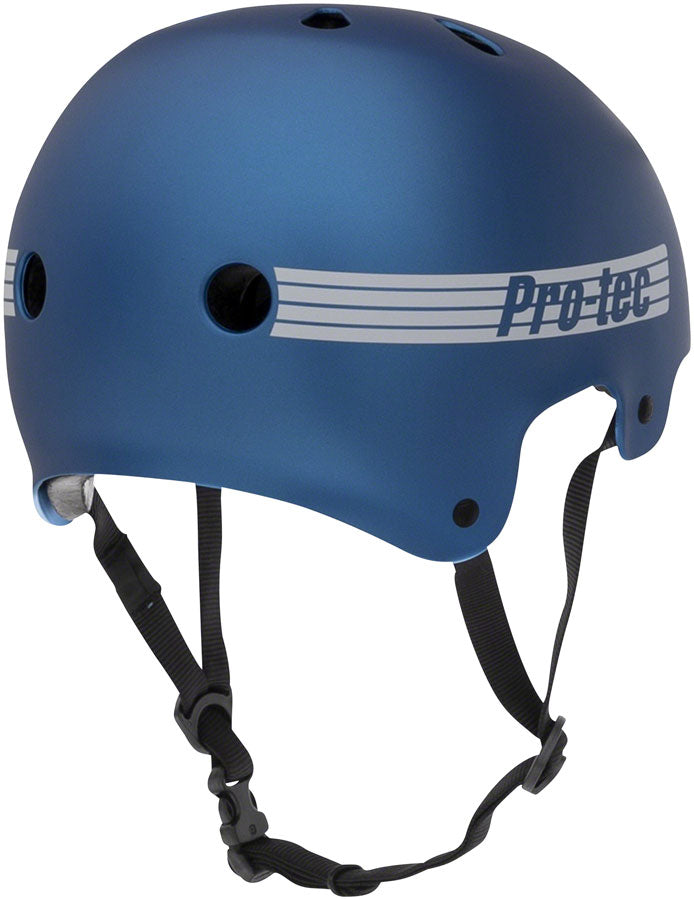 ProTec Old School Certified Helmet - Matte Metallic Blue, Small