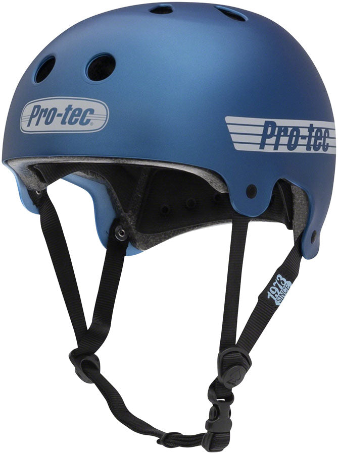 ProTec Old School Certified Helmet - Matte Metallic Blue, Small