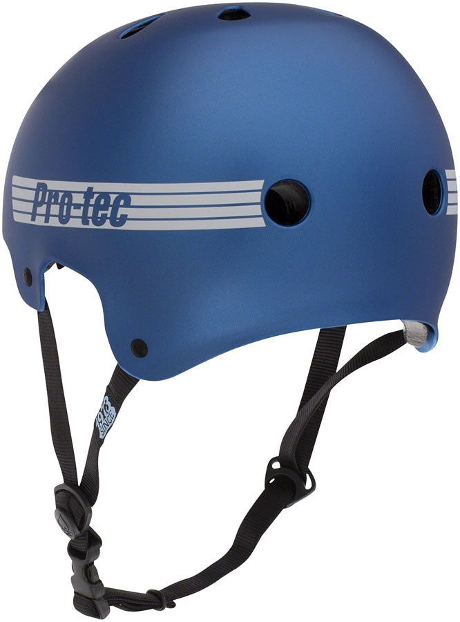 ProTec Old School Certified Helmet - Matte Metallic Blue, Small