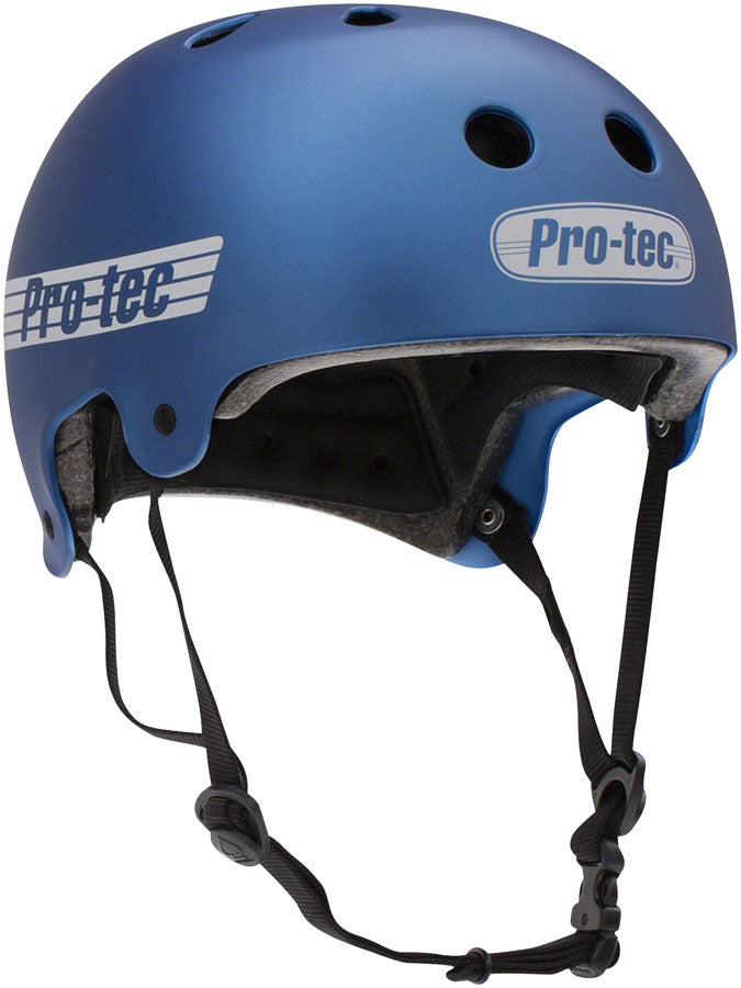 ProTec Old School Certified Helmet - Matte Metallic Blue, Small