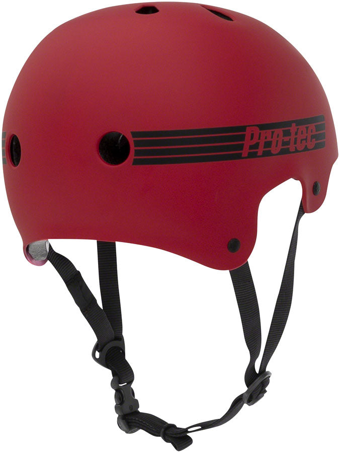 ProTec Old School Certified Helmet - Matte Red, Large