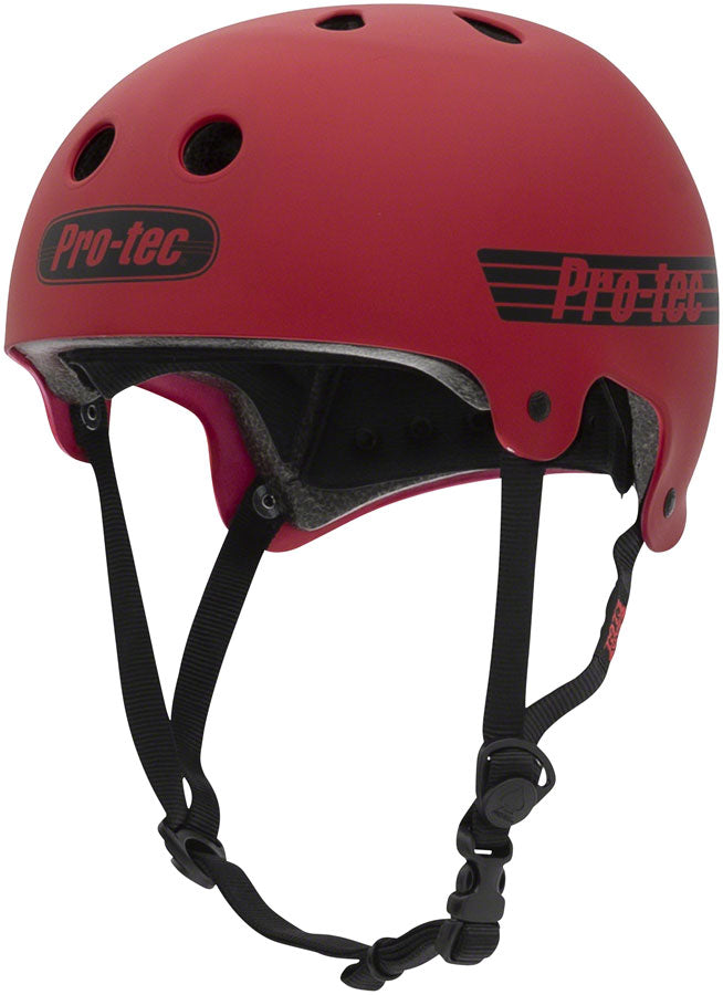 ProTec Old School Certified Helmet - Matte Red, Large