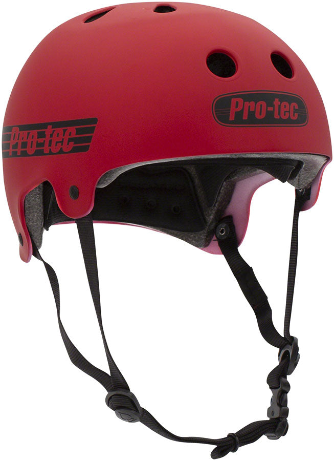 ProTec Old School Certified Helmet - Matte Red, Large