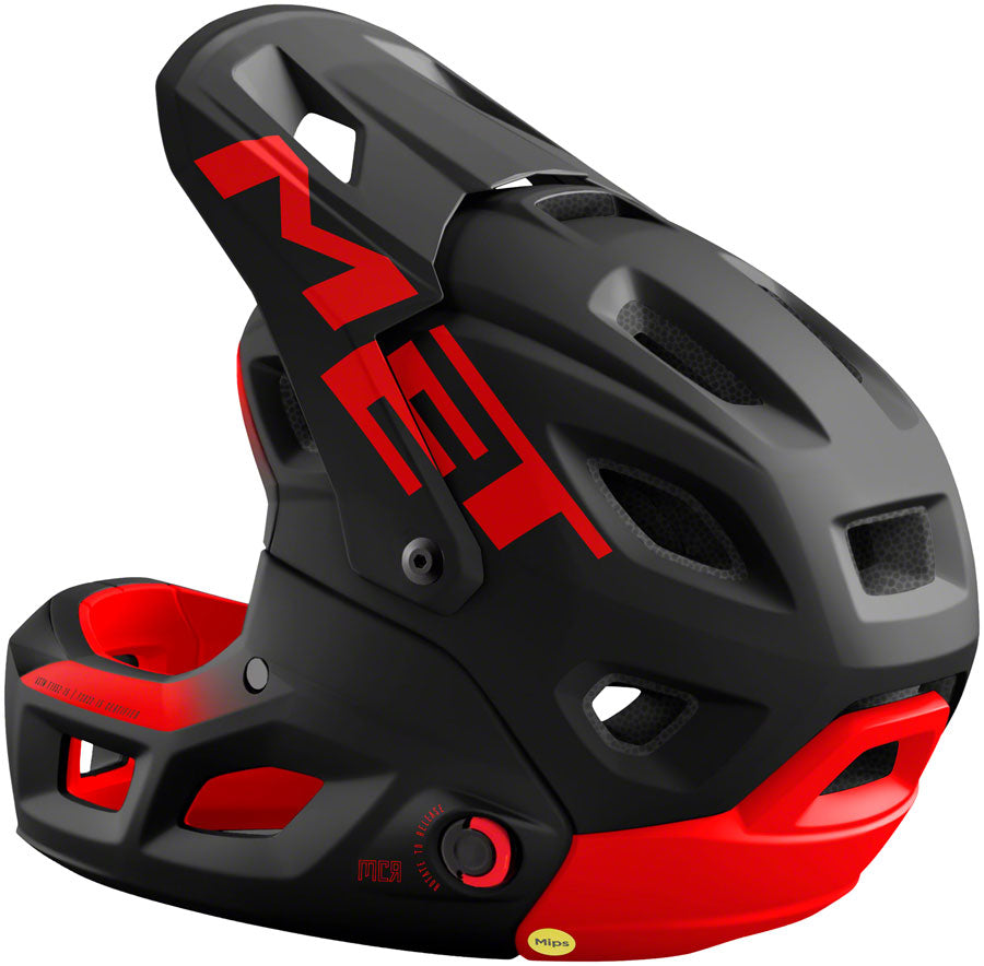 MET Parachute MCR MIPS Helmet - Black Red, Large