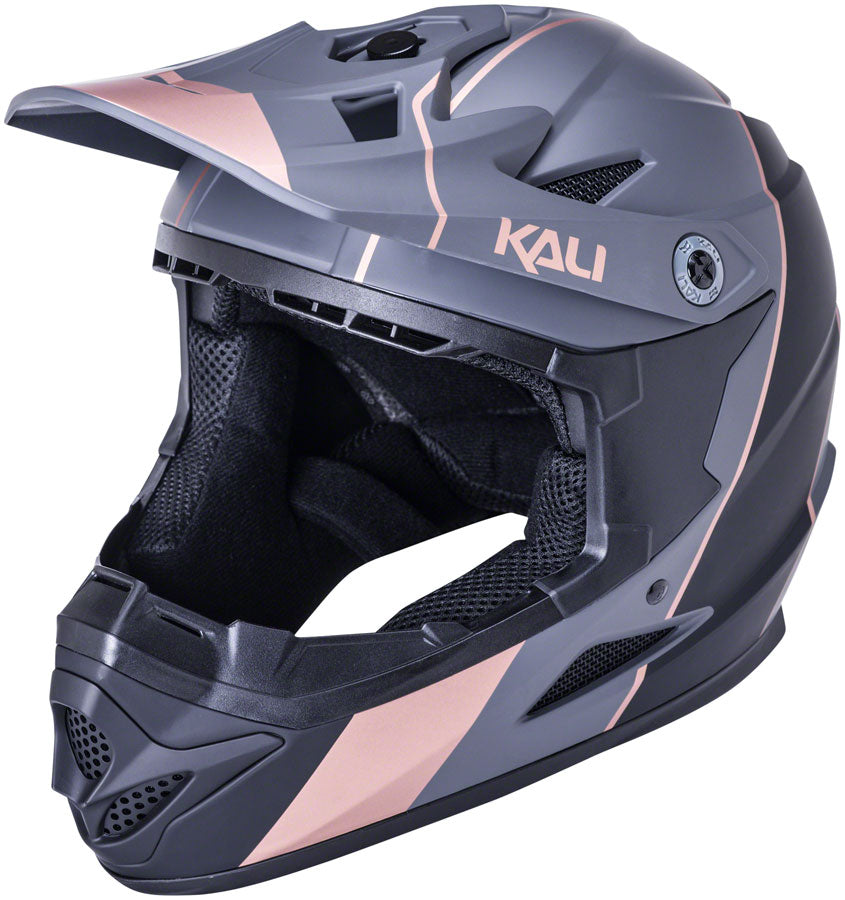 Kali Protectives Zoka Stripe Youth Full-Face Helmet - Matte Black/Bronze, Medium